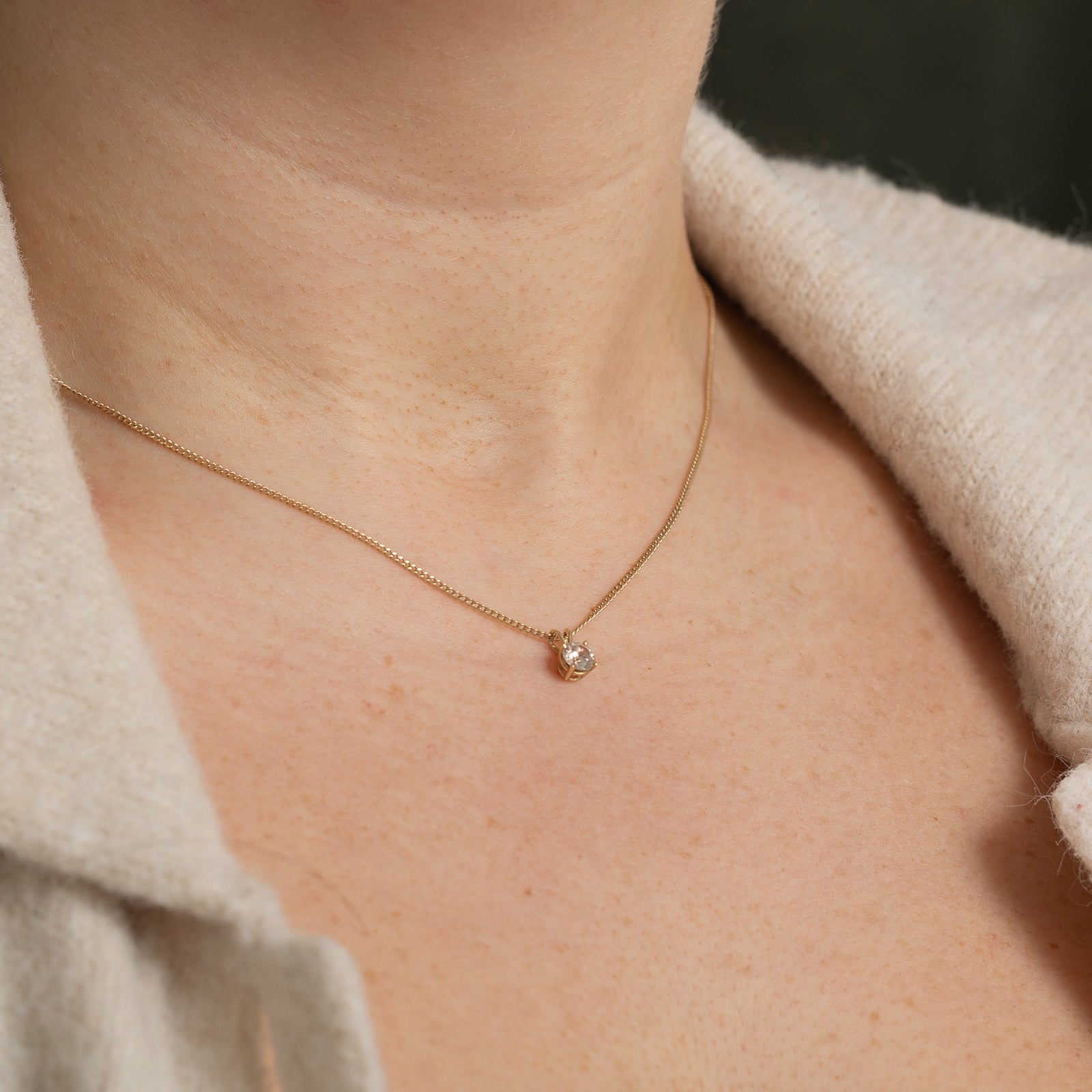 Solitaire Diamond Pendant | 0.50ct