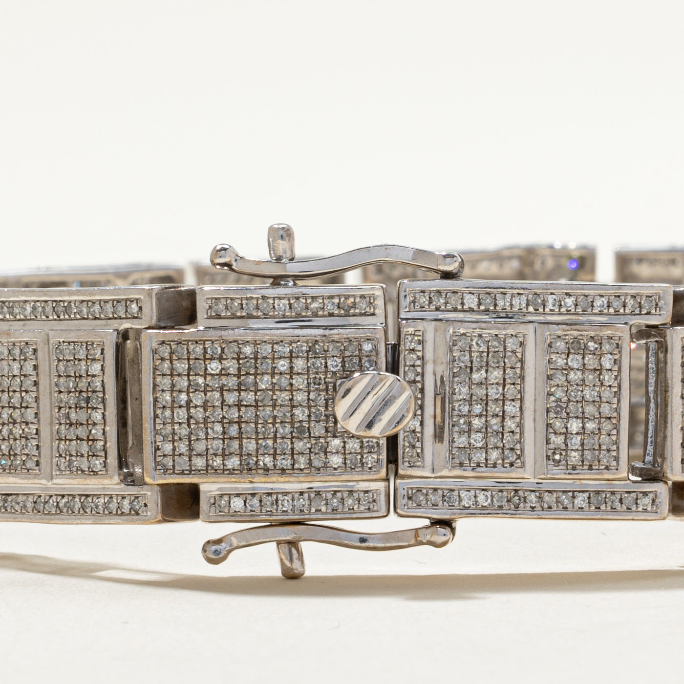 Pavé Set Diamond Watch Strap Style Bracelet | 4.82ctw | 8.5"