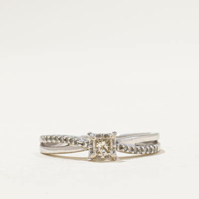 Illusion Set Set Diamond Cross Over Ring | 0.23ctw | SZ 6