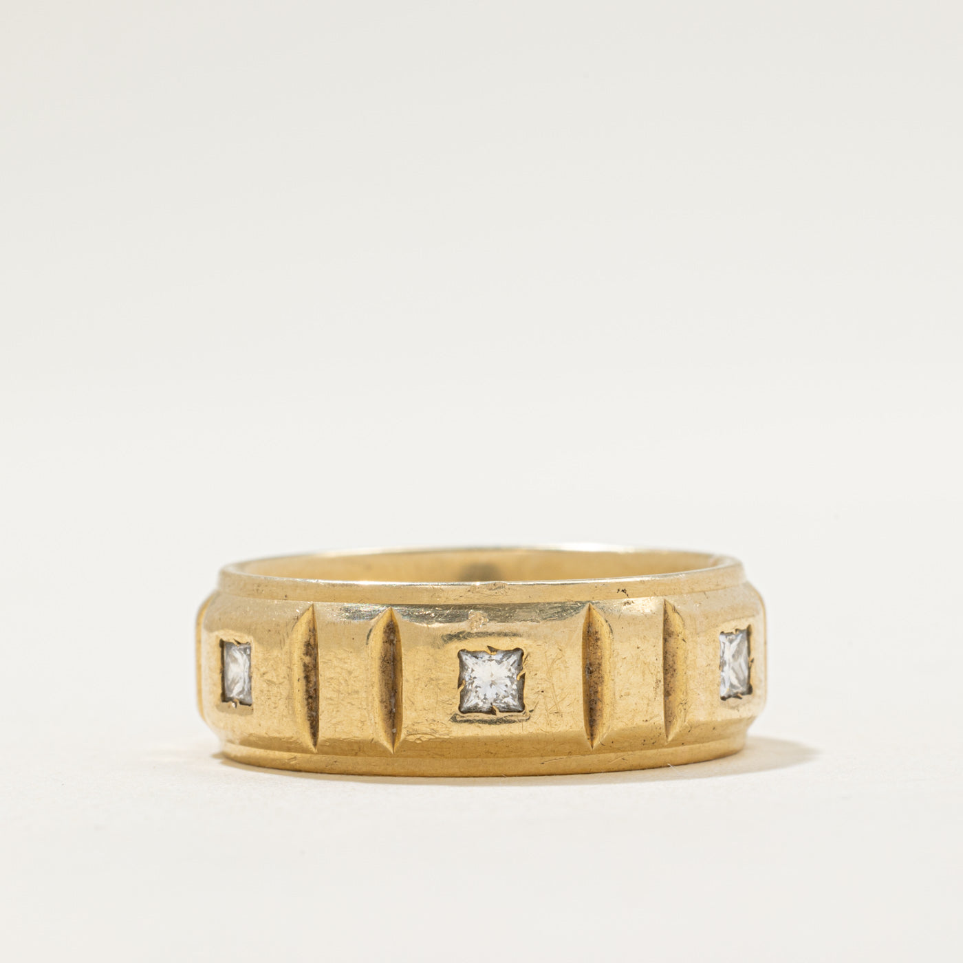 Princess Cut Diamond Grooved Eternity Band | 0.60ctw | SZ 10.25