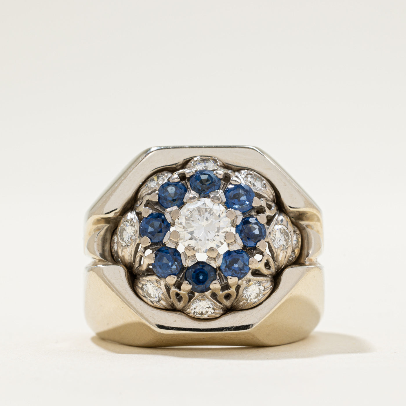 Diamond & Sapphire Cocktail Ring | 1.43ctw, 1.01ctw | SZ 11