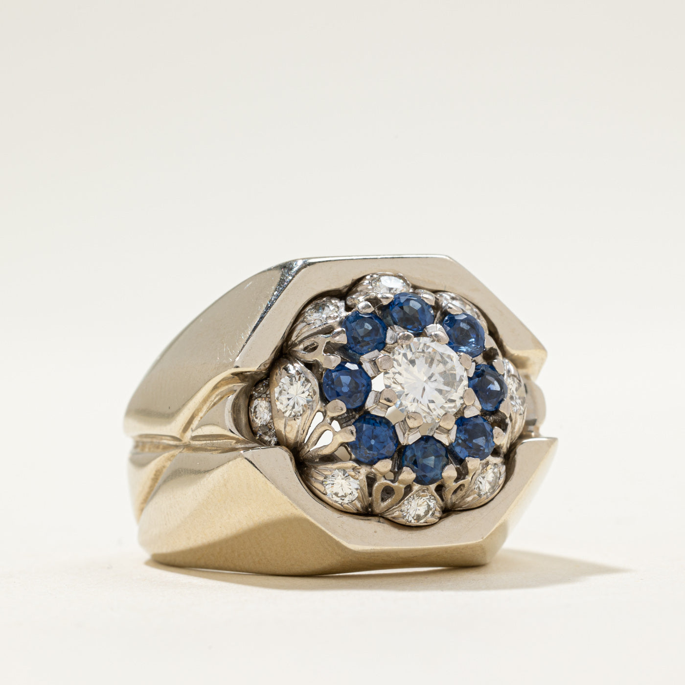 Diamond & Sapphire Cocktail Ring | 1.43ctw, 1.01ctw | SZ 11