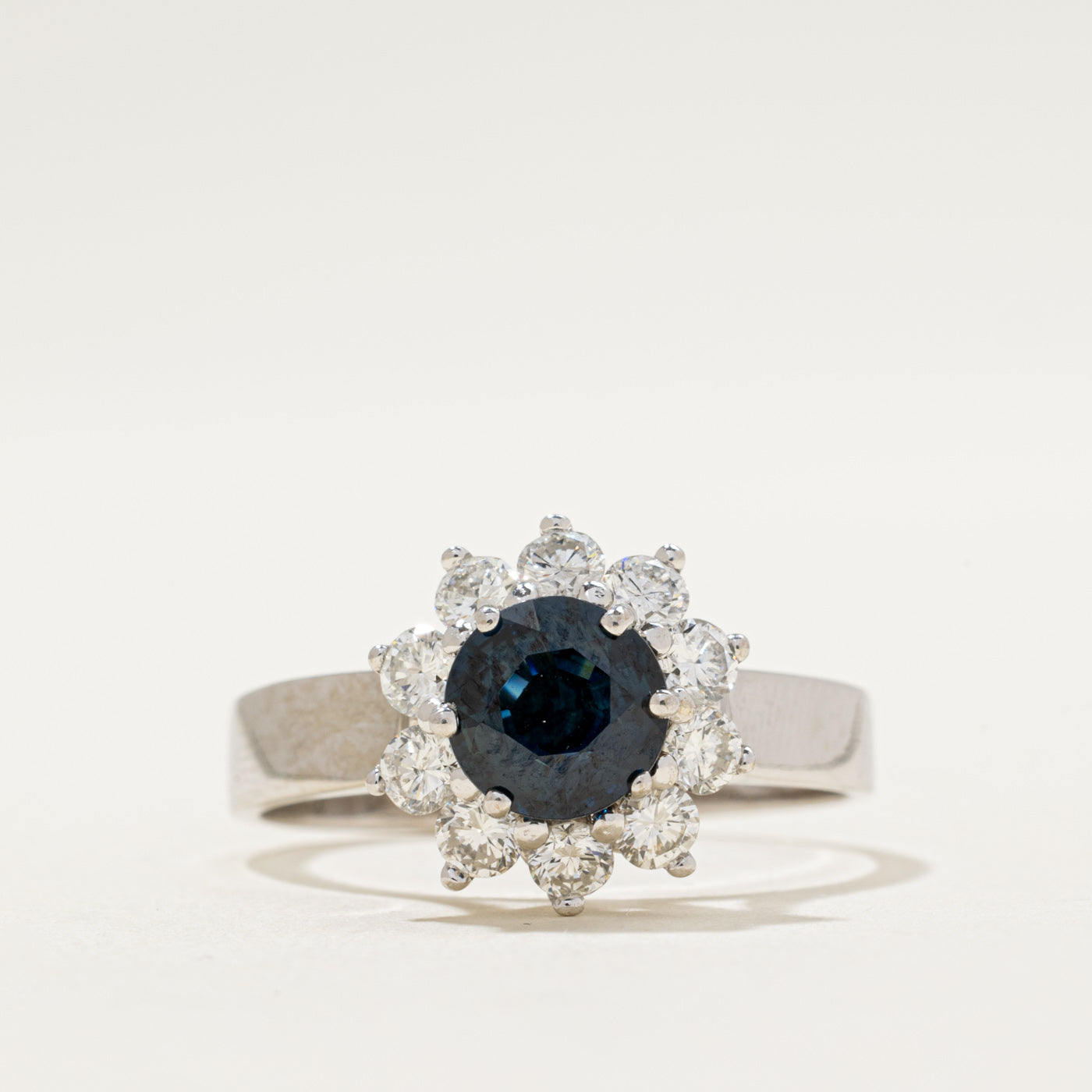 Sapphire & Diamond Petal Ring | 1.37ct, 0.70ctw | SZ 9.25
