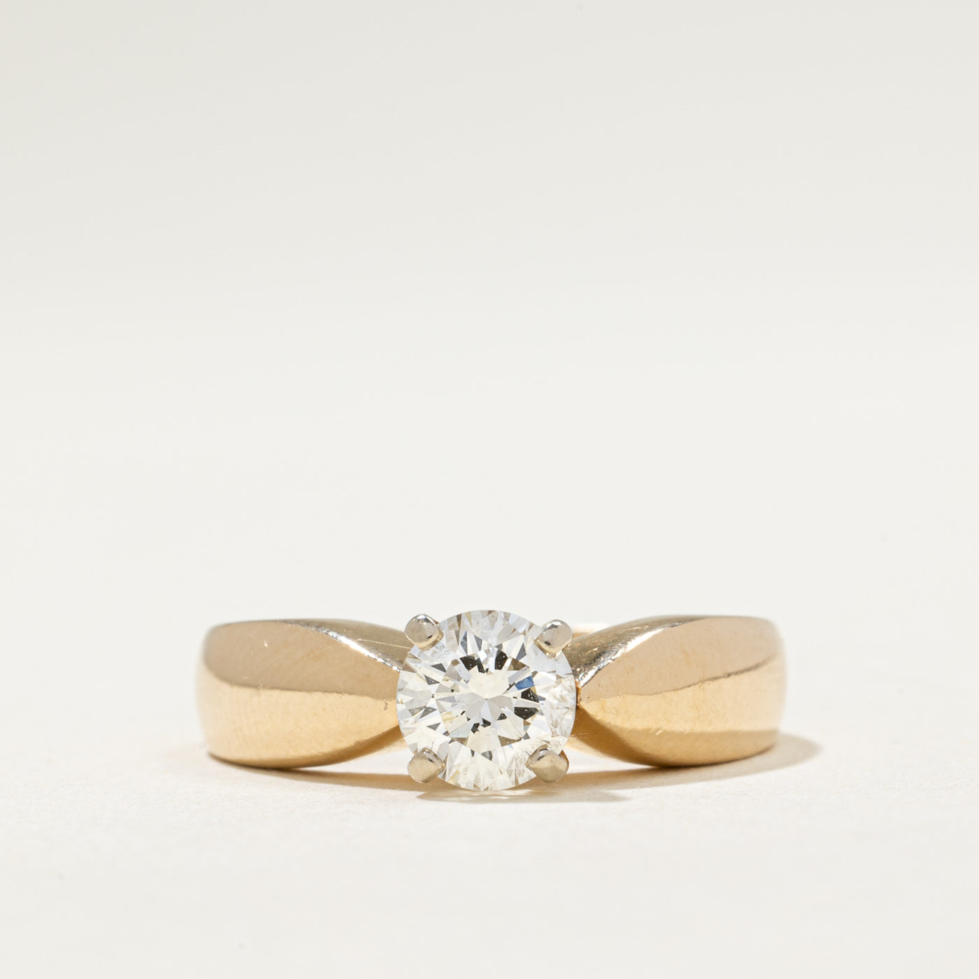 Solitaire Diamond Reverse Tapered Engagement Ring | 0.80ct | SZ 7.5
