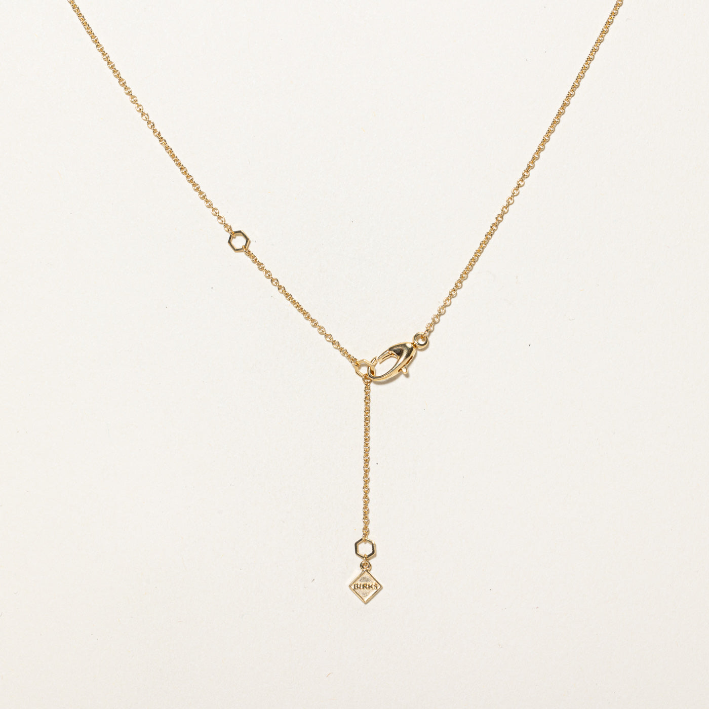 'Birks' Hexagon Blue Topaz Pendant Necklace | 1.50ct | 18"