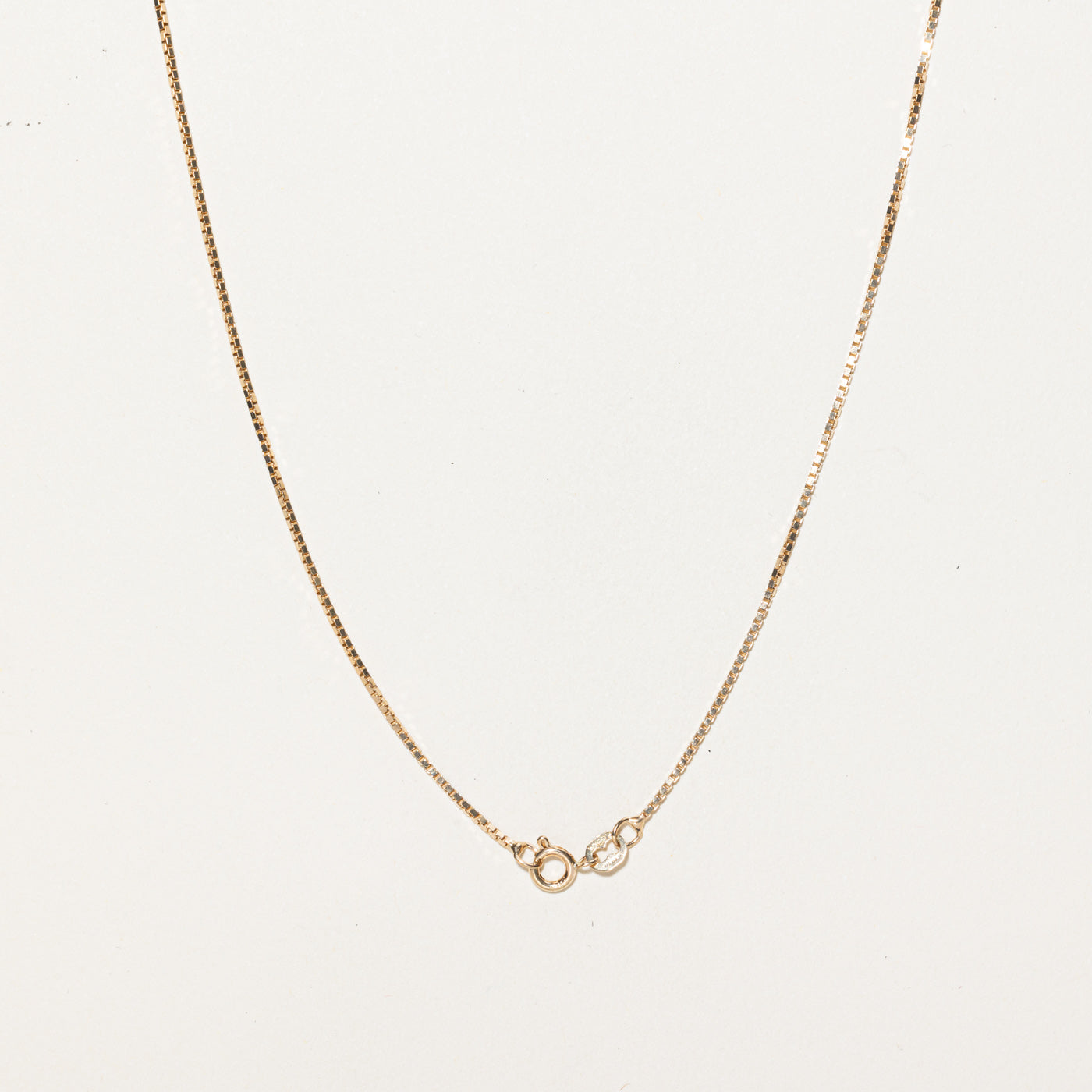 10K Yellow Gold Box Link Chain | 18"