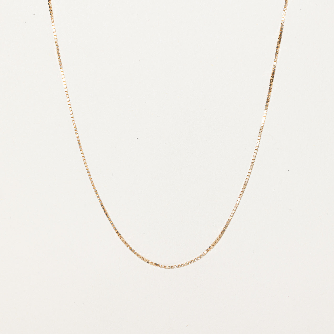 10K Yellow Gold Box Link Chain | 16"