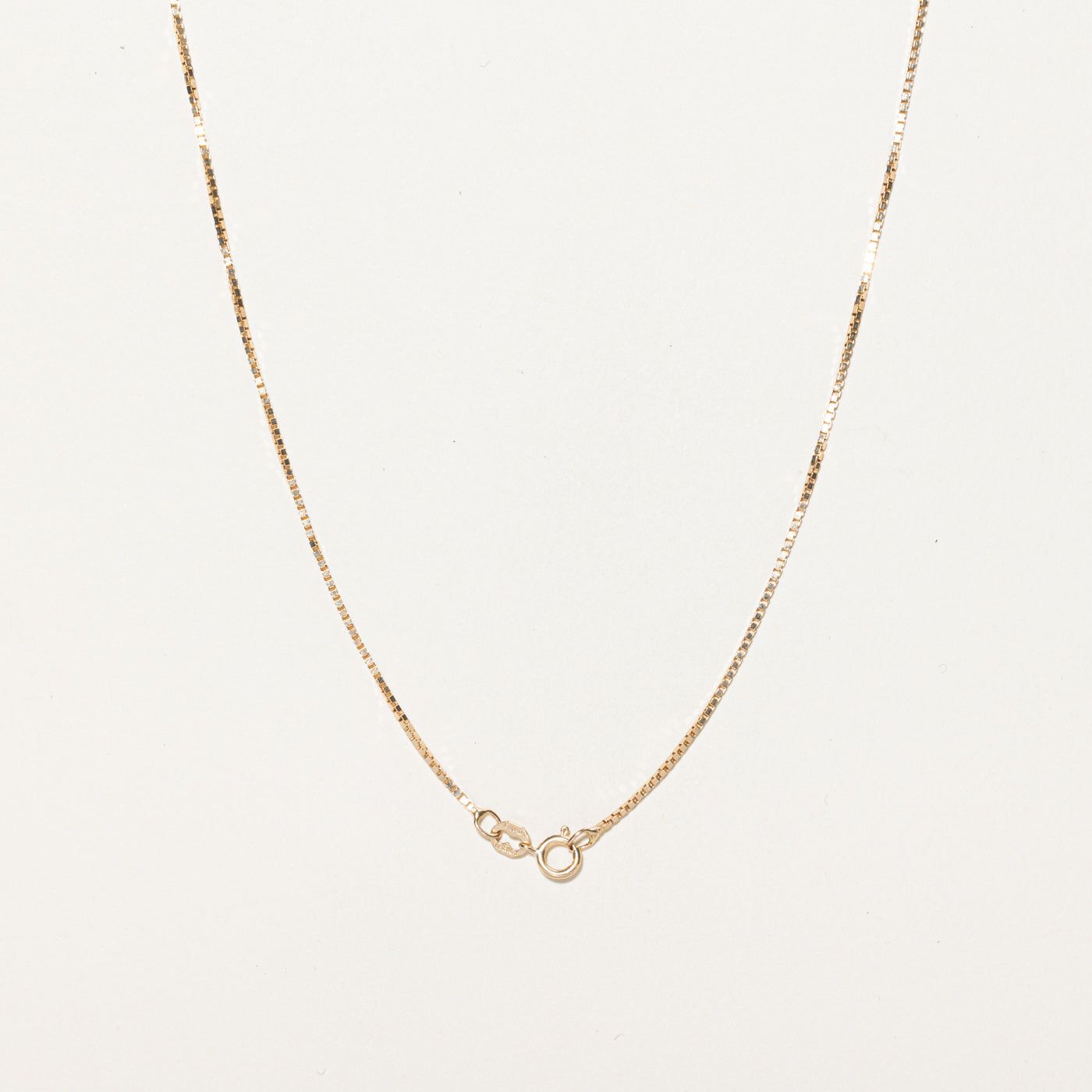10K Yellow Gold Box Link Chain | 16"