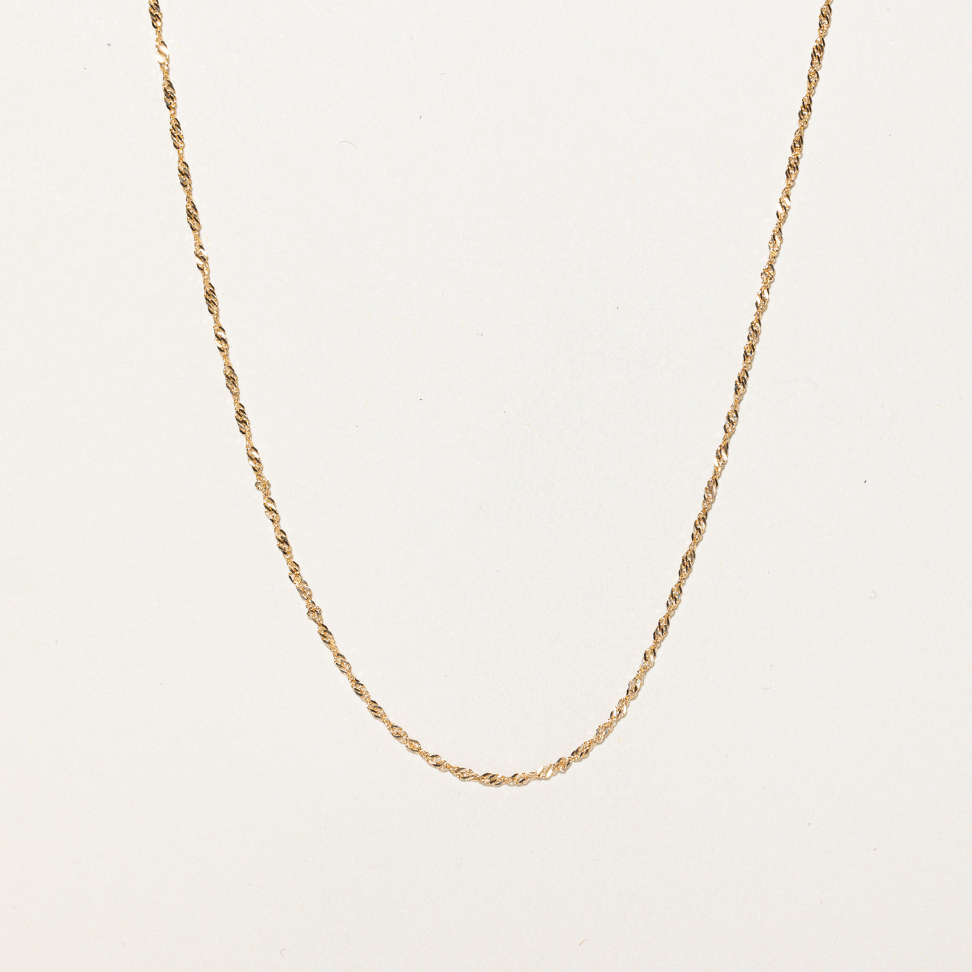 10K Yellow Gold Singapore Chain | 16"