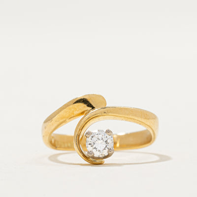 'Cavelti' Diamond Swirl Bypass Ring | 0.18ct | SZ 3.25
