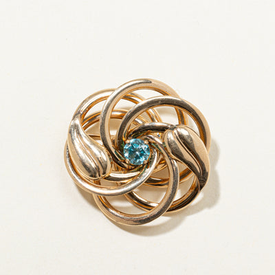 'Birks' Zircon Floral Brooch | 1.28ct