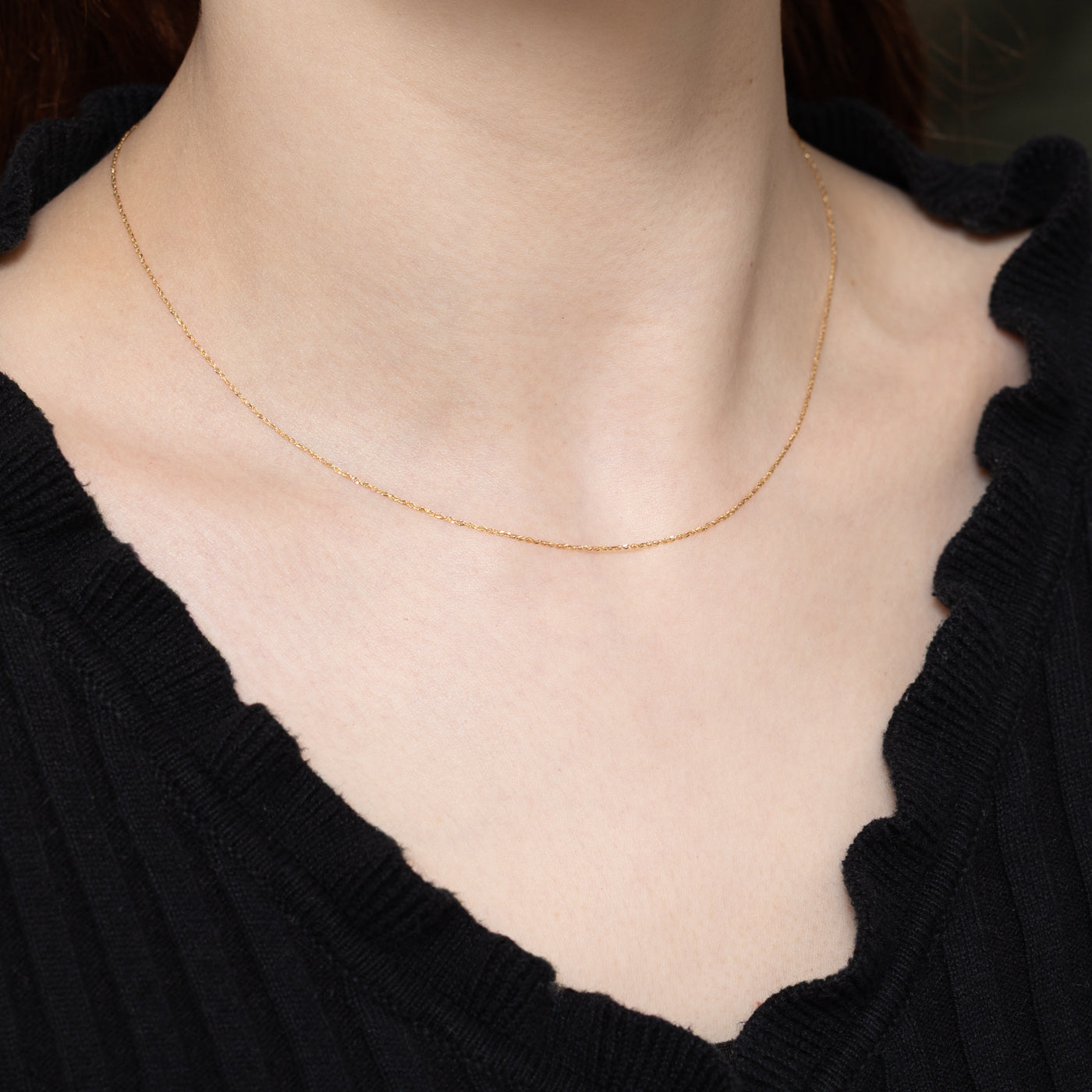 10k Yellow Gold Singapore Chain | 16"