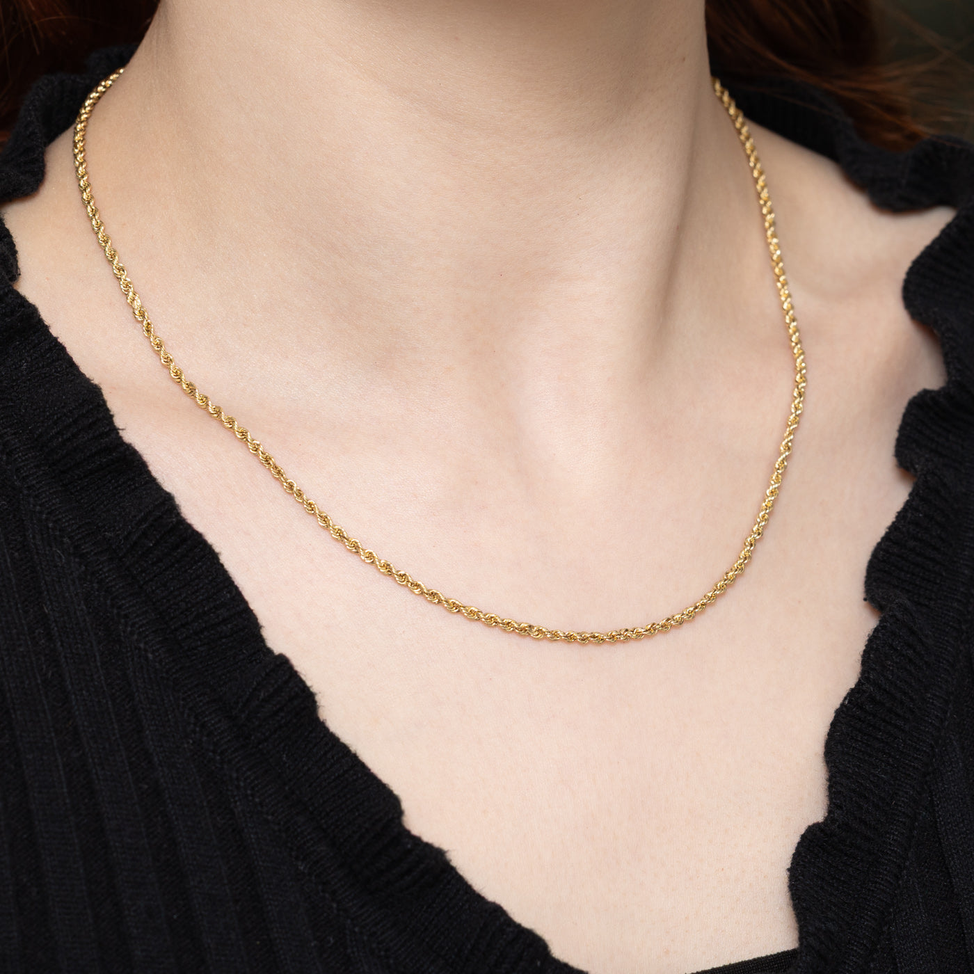 10k Yellow Gold Rope Chain | 18"