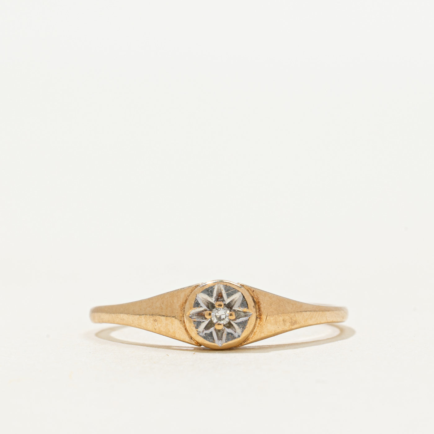 Star Set Diamond Tapered Ring | 0.005ct | SZ 5.25