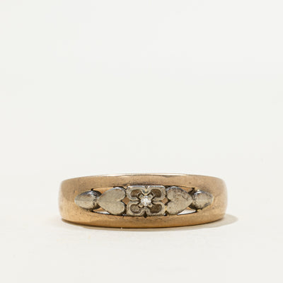 Diamond Openwork Heart Design Band | 0.005ct | SZ 8.25