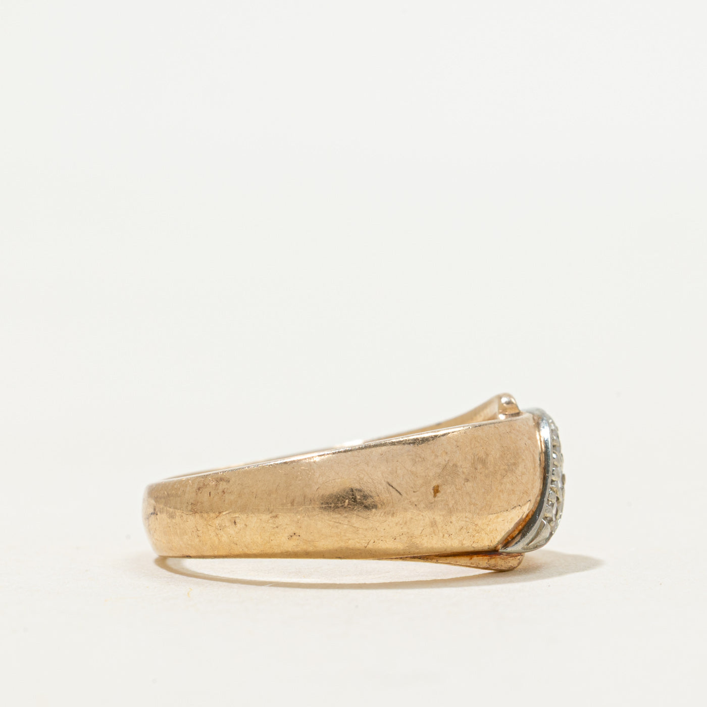 'Birks' Diagonal Set Diamond Band | 0.02ct | SZ 6