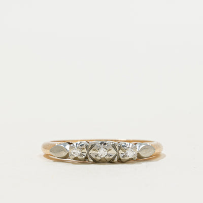 Three Stone Diamond Petite Ring | 0.02ctw | SZ 6.25