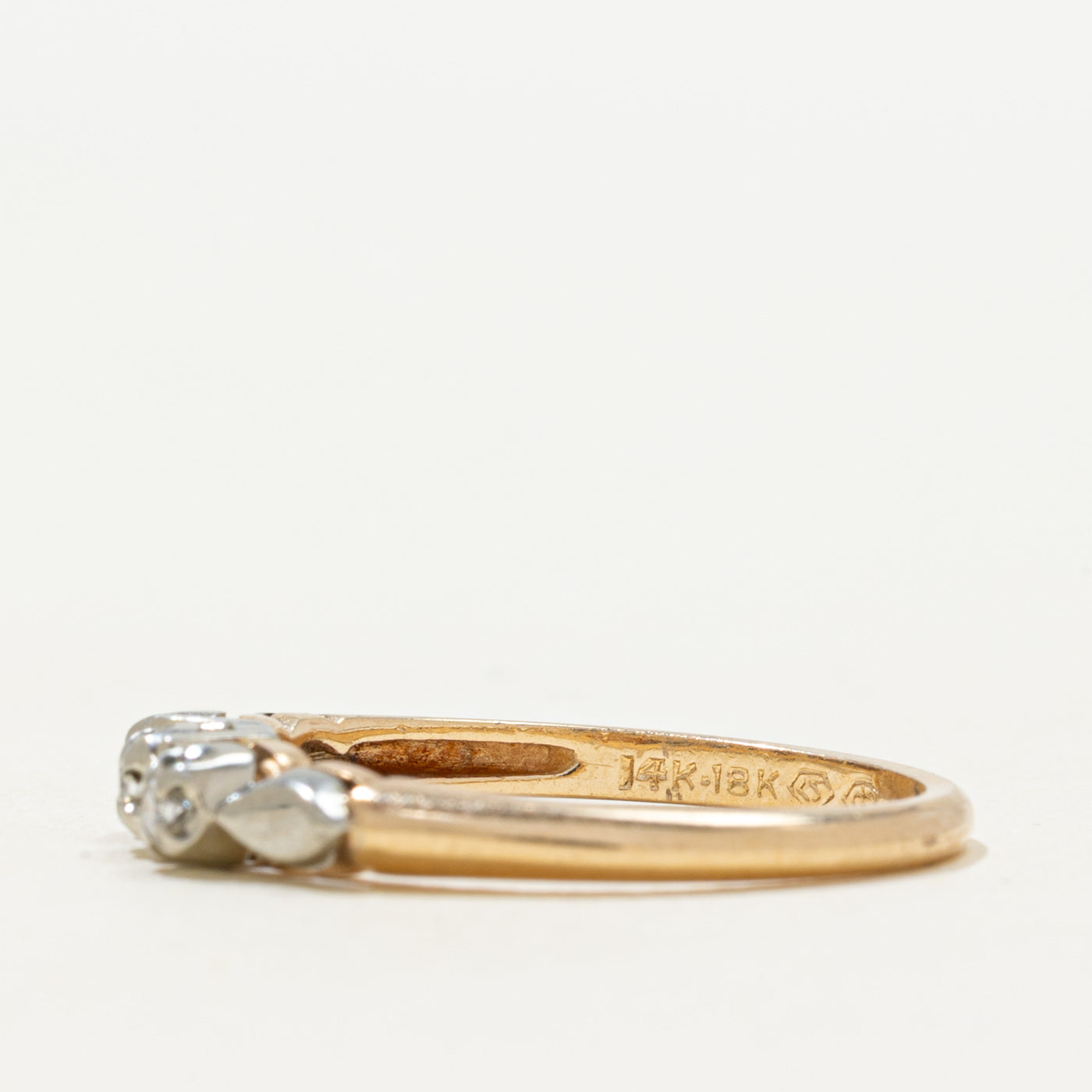 Three Stone Diamond Petite Ring | 0.02ctw | SZ 6.25