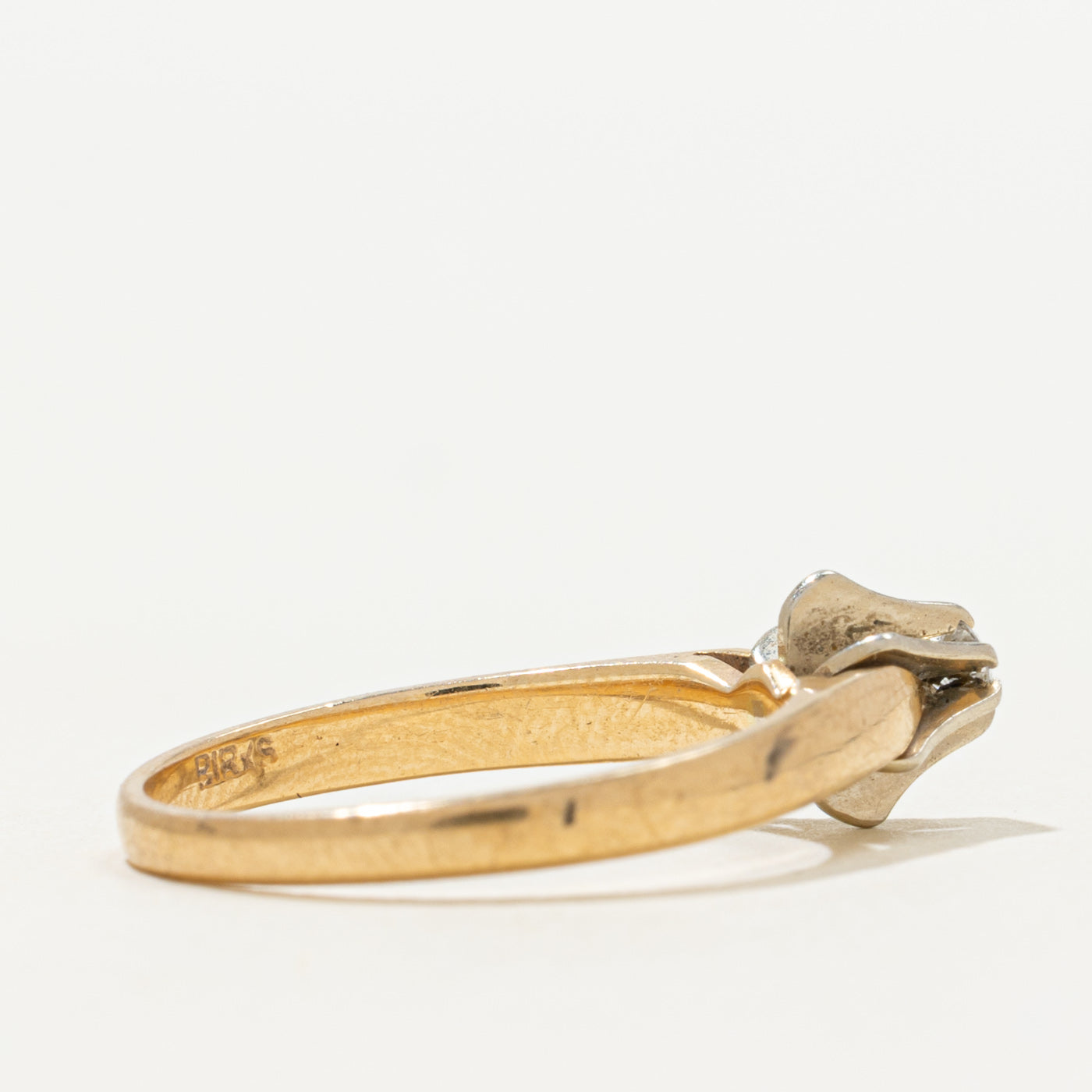 'Birks' Solitaire Diamond Petite Ring | 0.04ct | SZ 6.25