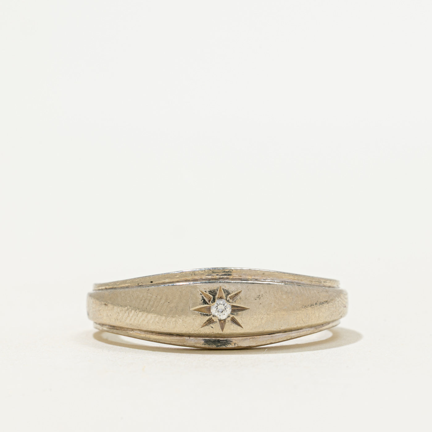 'Birks' Star Set Diamond Tapered Ring | 0.02ct | SZ 11.25