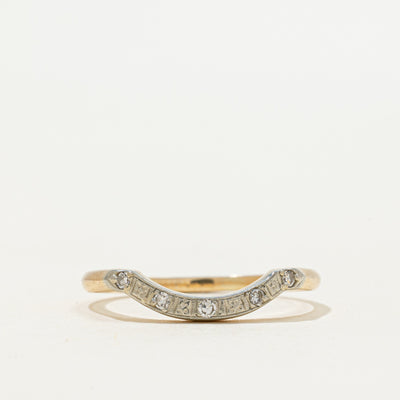 'Birks' Diamond Engraved Contour Ring | 0.03ctw | SZ 8