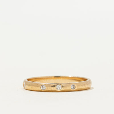 'Birks' Three Stone Flush Set Diamond Band | 0.04ctw | 2.45mm | SZ 6.25