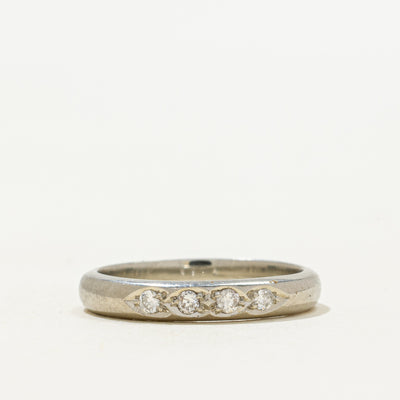 18k Four-Stone Diamond Band | 0.04ctw | 3.10mm | SZ 5.75