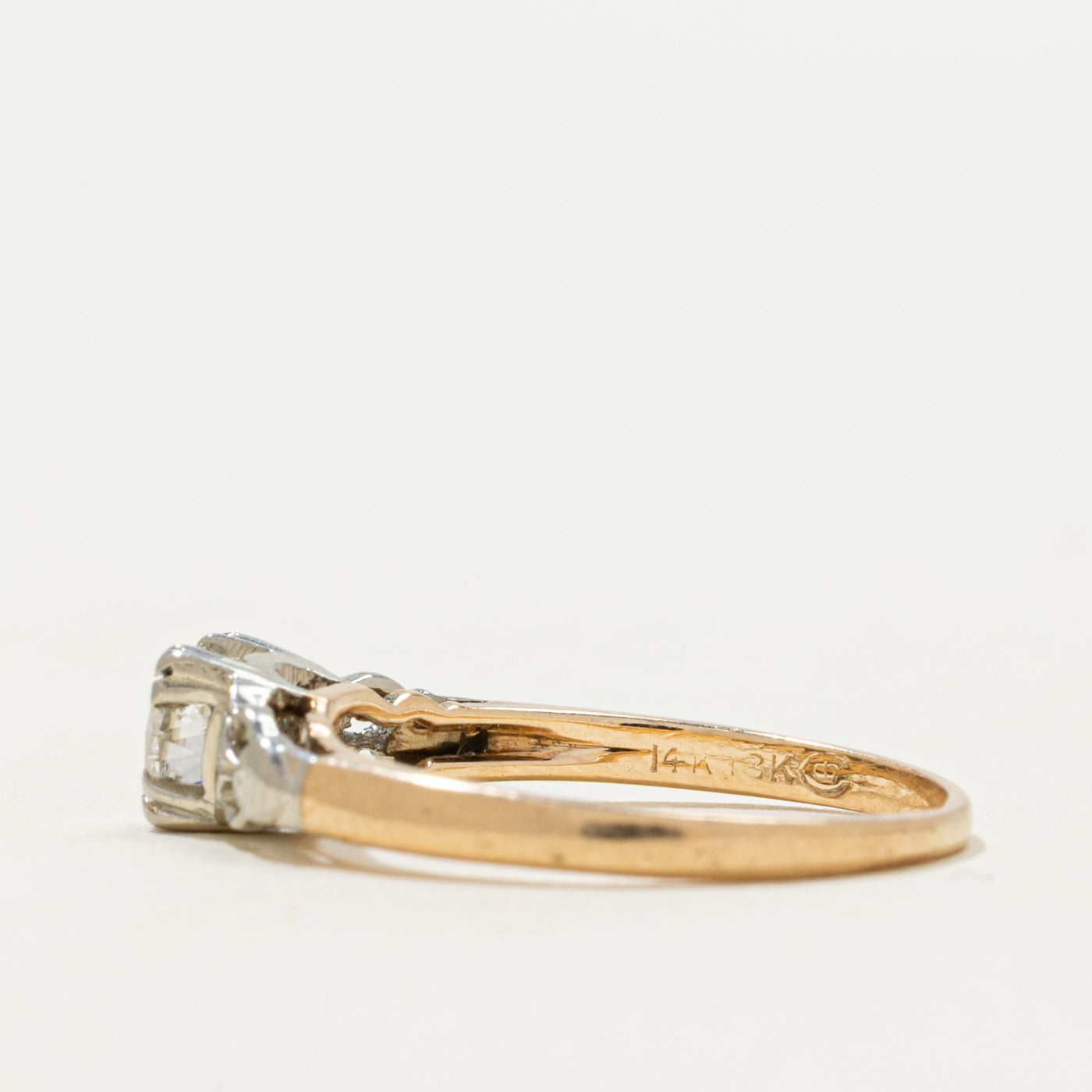 Solitaire Old European Cut Diamond Engagement Ring | 0.30ct | SZ 5.5