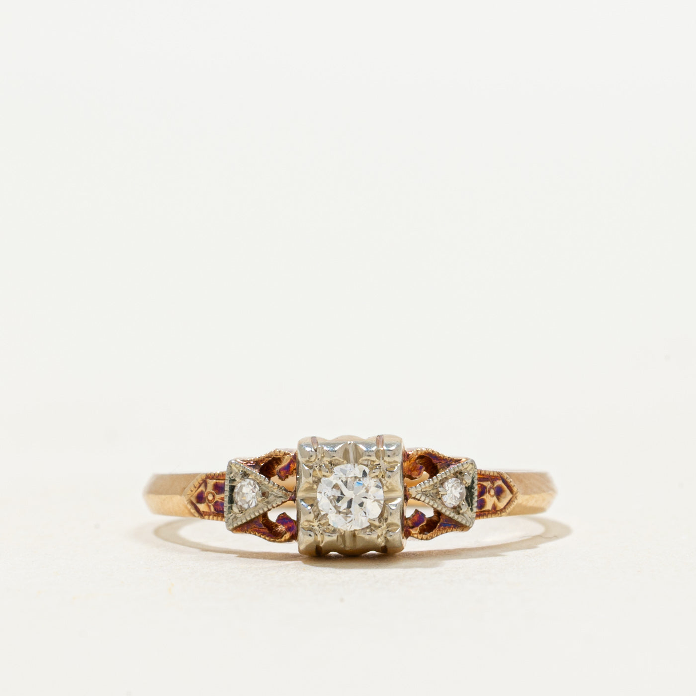 Vintage Diamond Openwork Ring | 0.09ctw | SZ 5.5