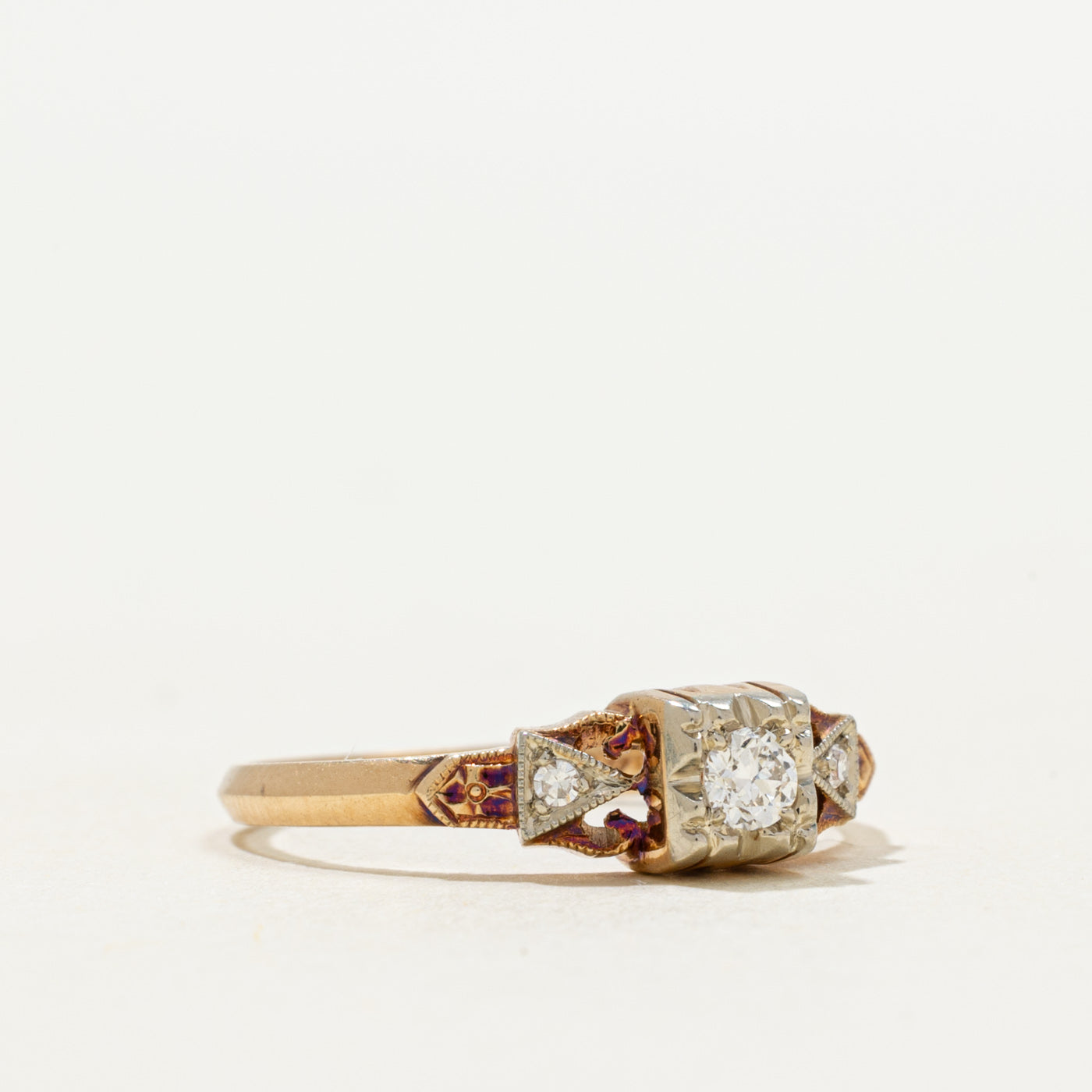 Vintage Diamond Openwork Ring | 0.09ctw | SZ 5.5