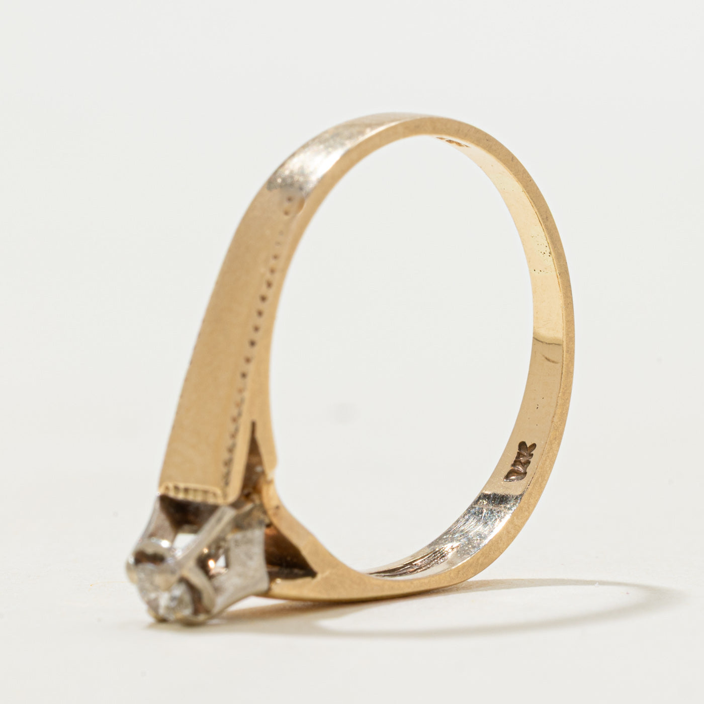 'Birks' Illusion Set Solitaire Diamond Ring | 0.09ct | SZ 8.25