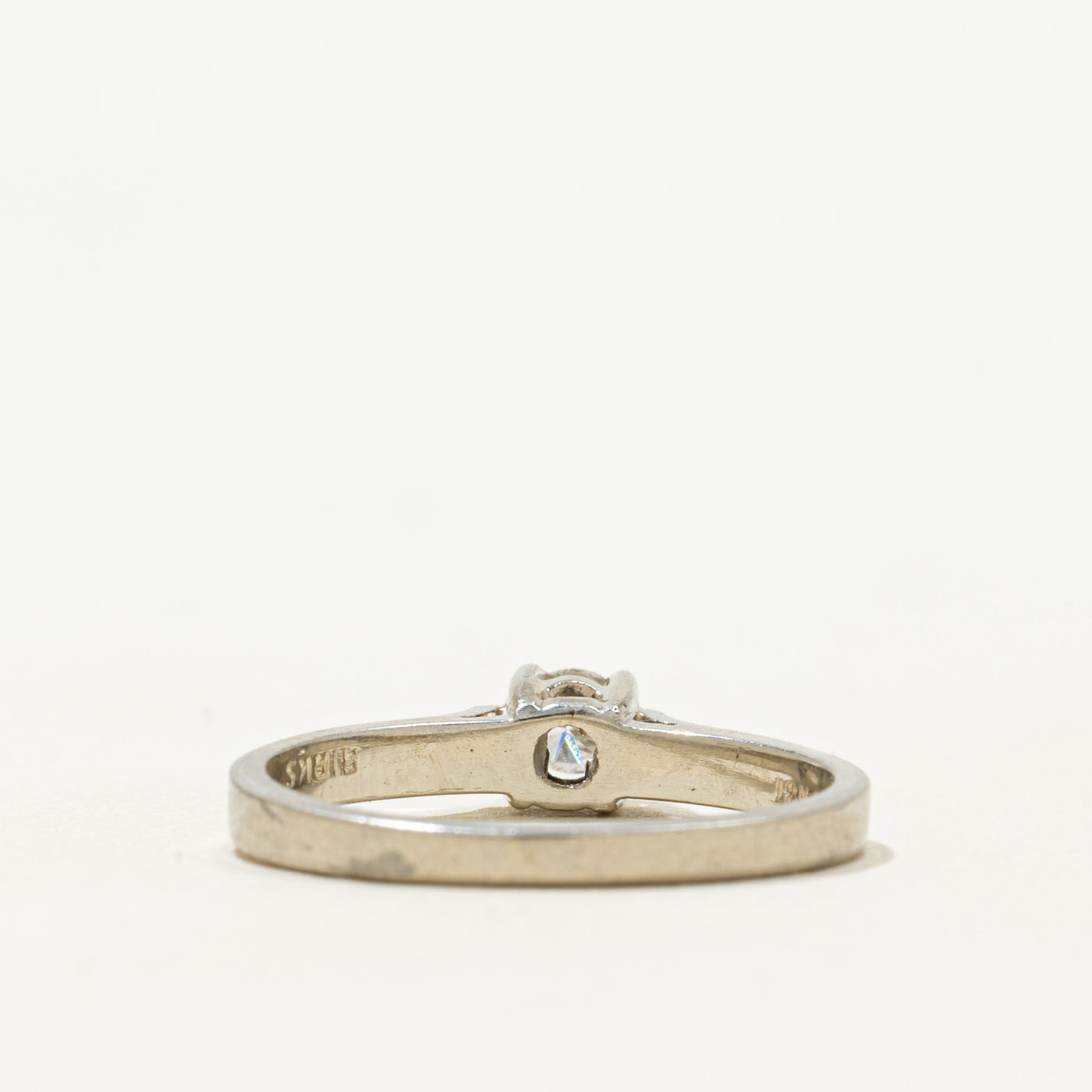 'Birks' 18k Solitaire Diamond Ring | 0.12ct | SZ 5