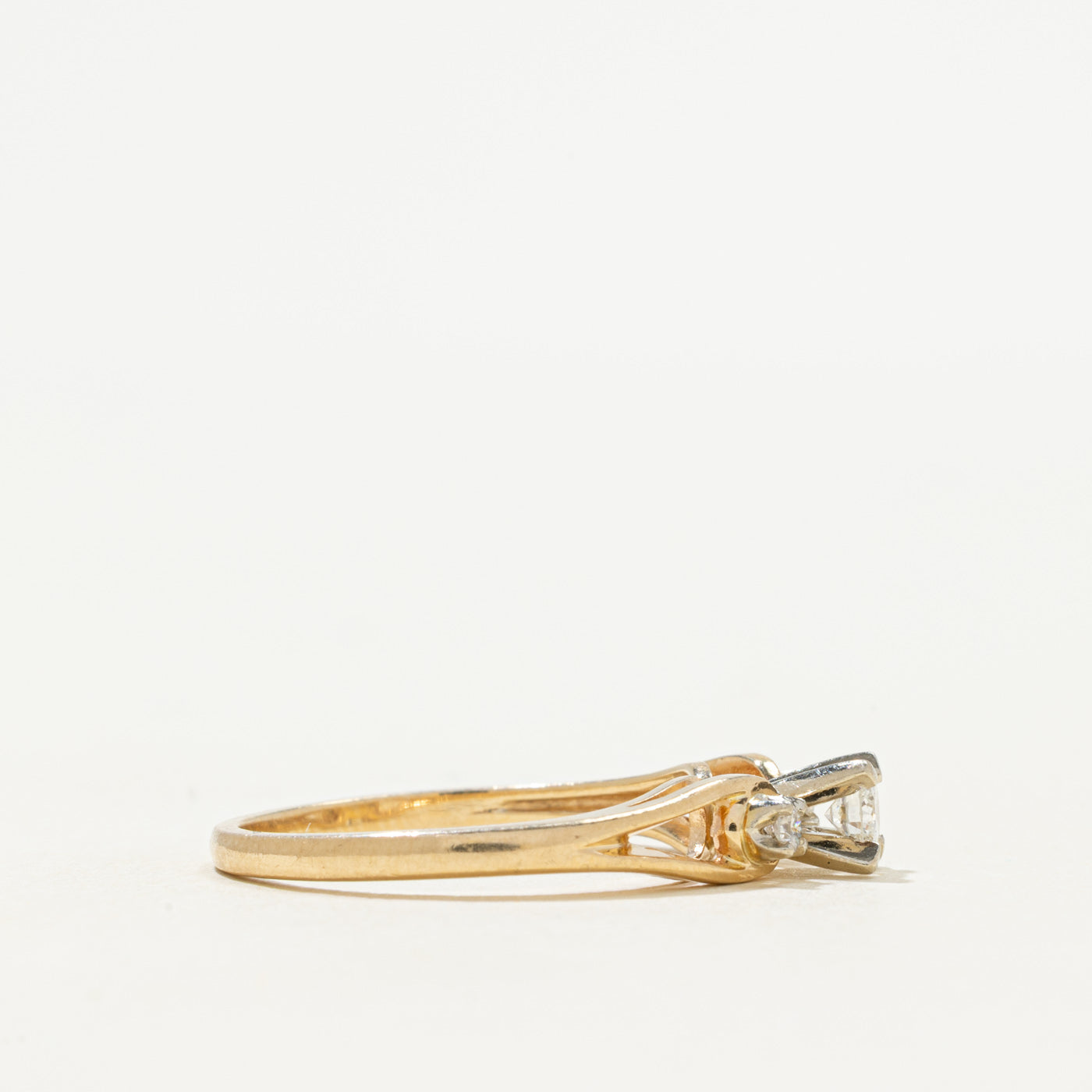 'Birks' Three Stone Diamond Openwork Ring | 0.20ctw | SZ 6.75