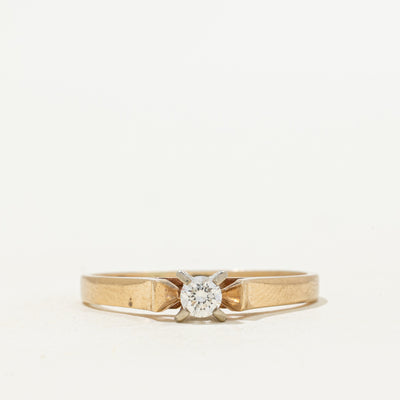 'Birks' Solitaire Diamond Thin Ring | 0.14ct | SZ 8.5