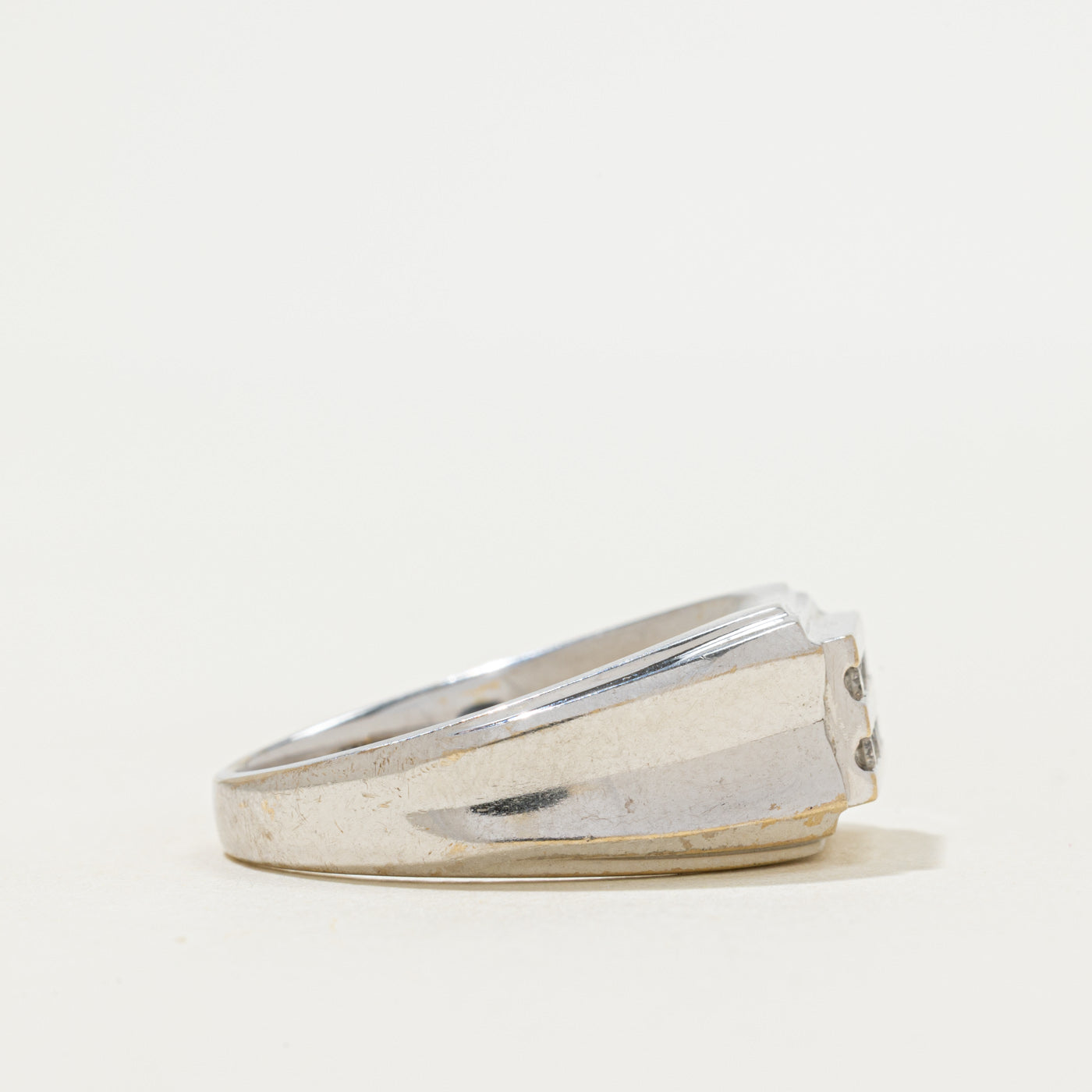 'Birks' 18k Channel Set Double Row Diamond Ring | 0.20ctw | SZ 10.25