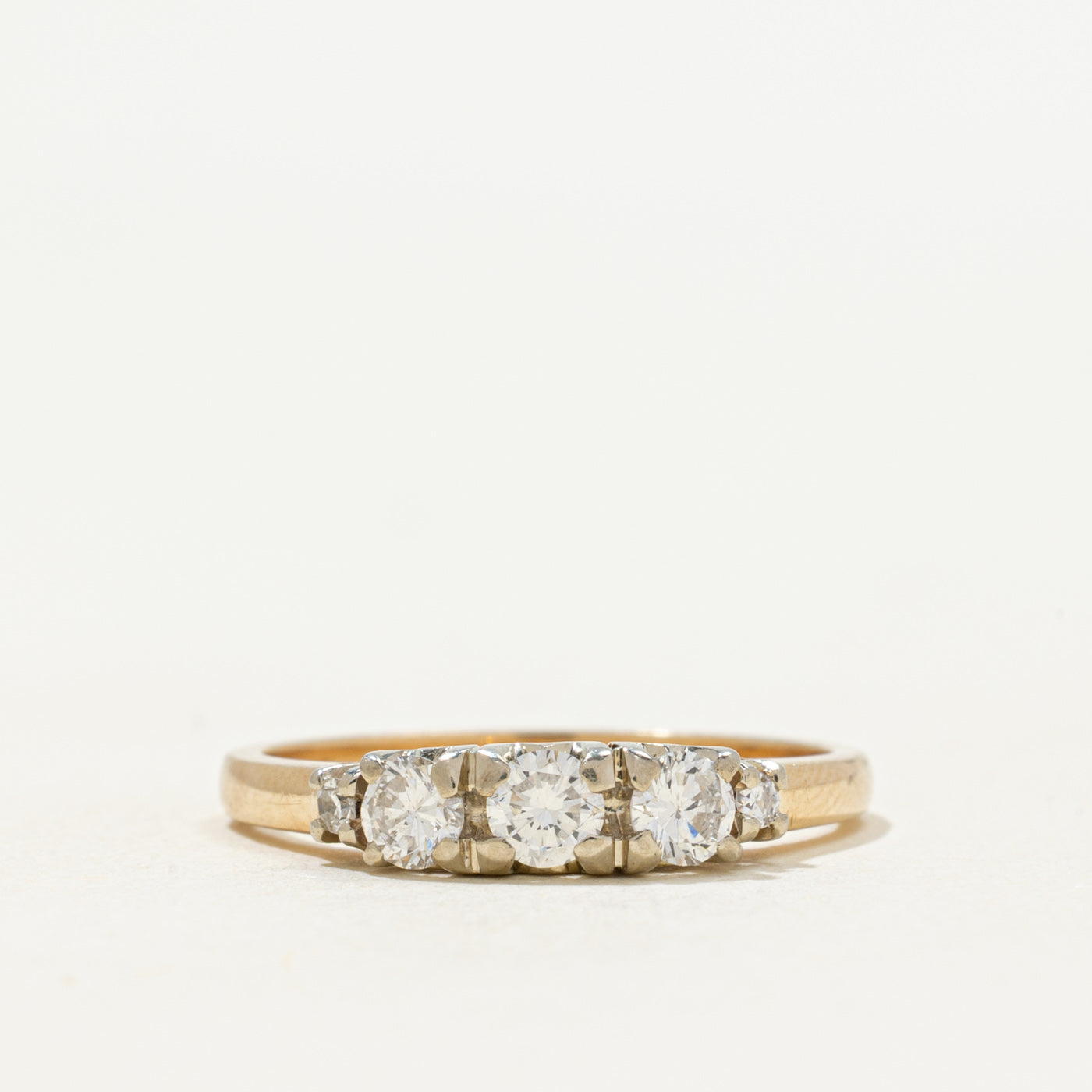 'Birks' Three Stone Diamond Thin Ring | 0.39ctw | SZ 6.25