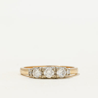 'Birks' Three Stone Diamond Thin Ring | 0.39ctw | SZ 6.25