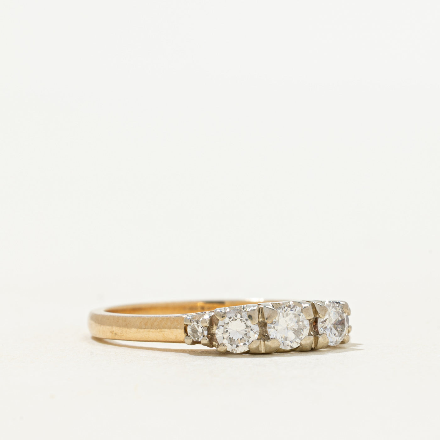 'Birks' Three Stone Diamond Thin Ring | 0.39ctw | SZ 6.25