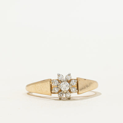 'Birks' Diamond Petal Tapered Ring | 0.10ctw | SZ 5.75