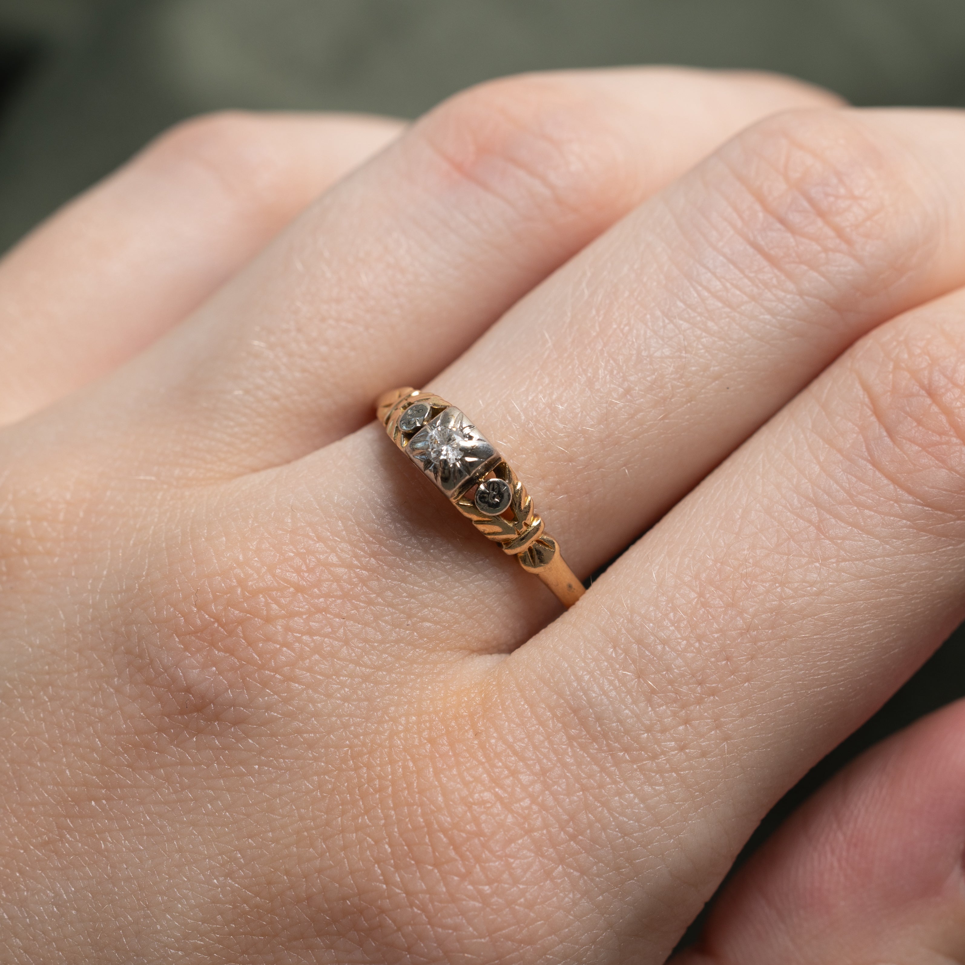 'Birks' Vintage Solitaire Diamond Petite Ring | 0.06ct | SZ 9