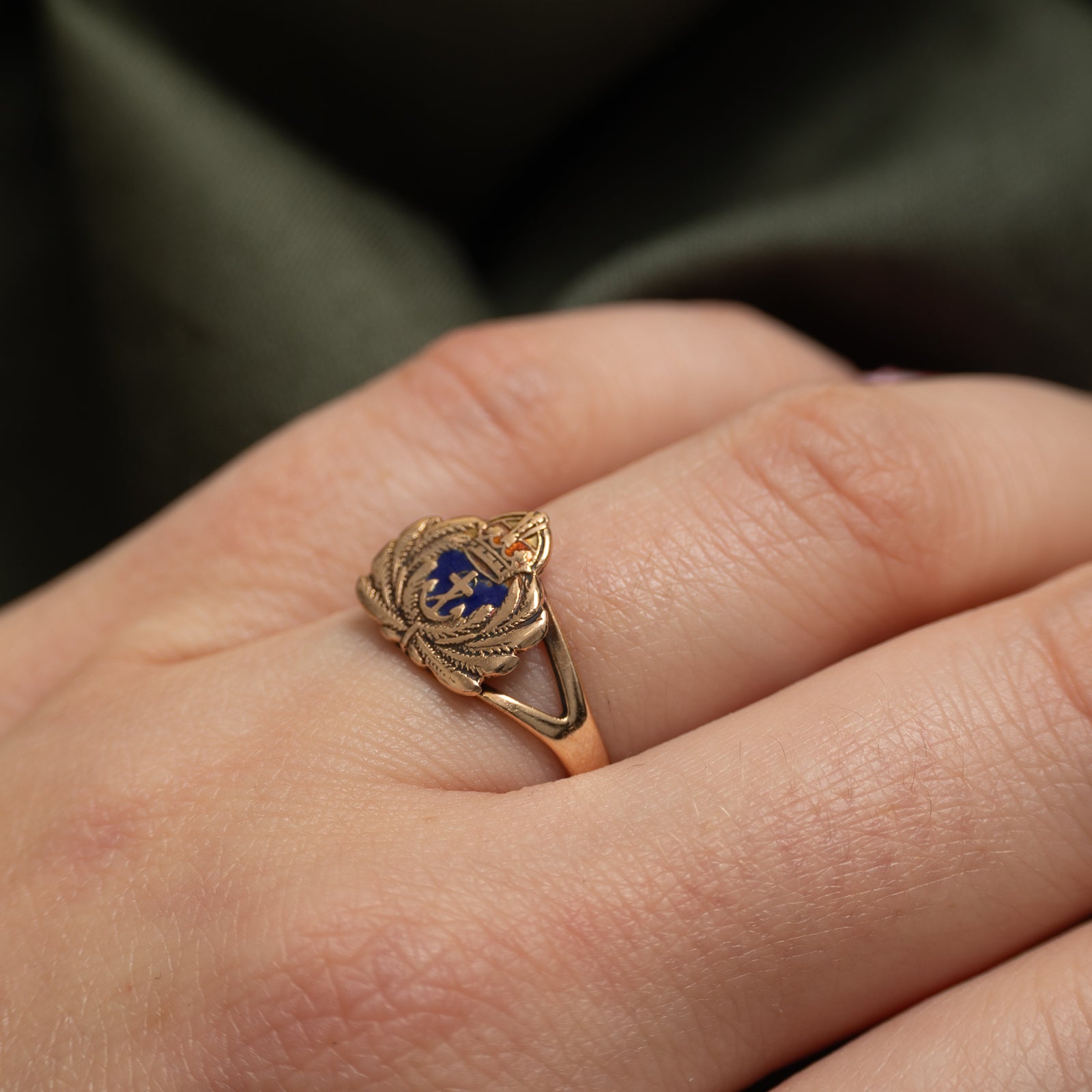'Birks' 10k Yellow Gold Royal Canadian Navy Ring | SZ 6.5