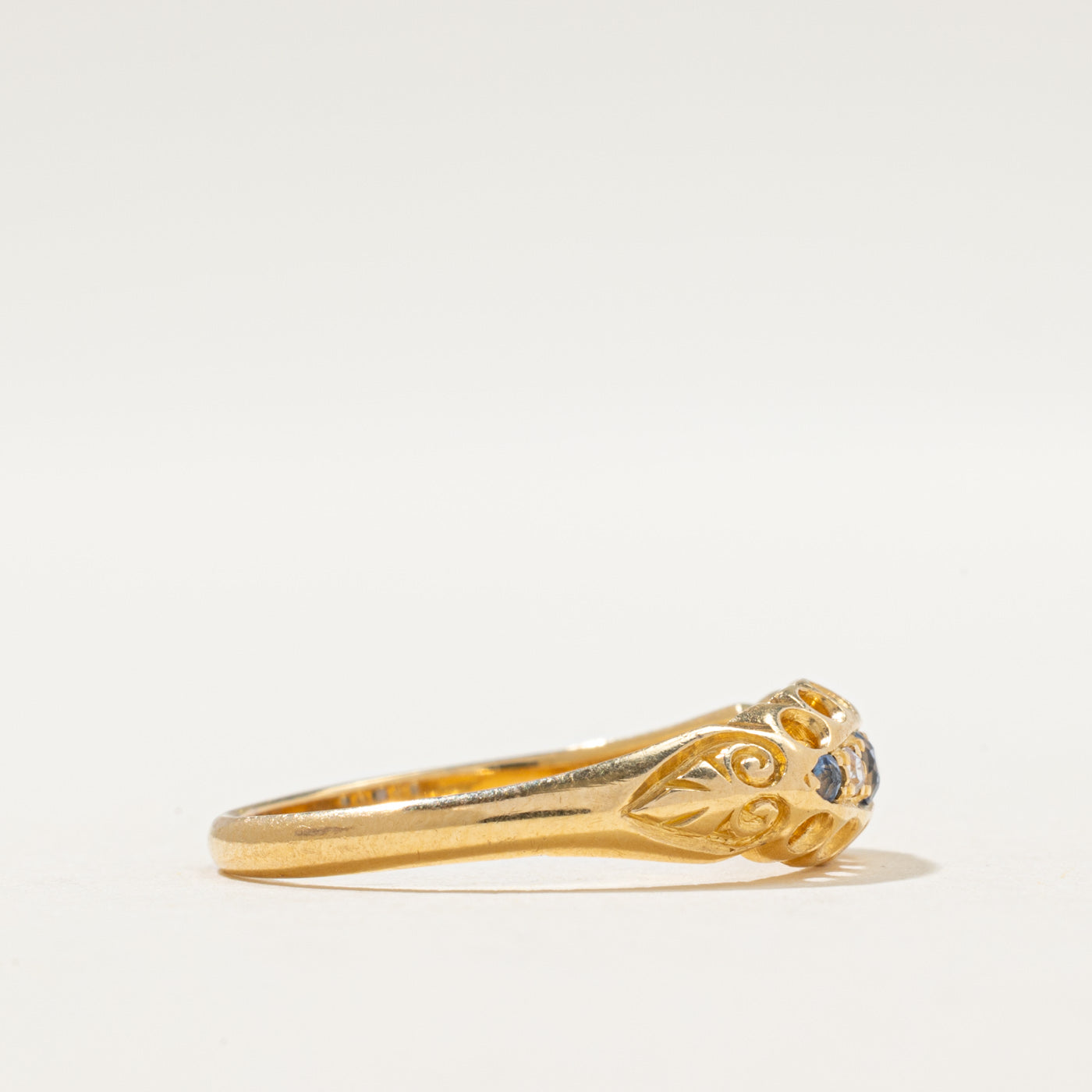 Chester Sapphire & Diamond Ring | 0.08ctw, 0.01ctw | SZ 7