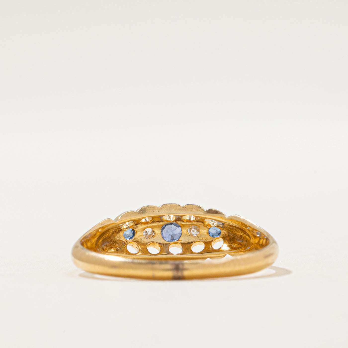 Chester Sapphire & Diamond Ring | 0.08ctw, 0.01ctw | SZ 7