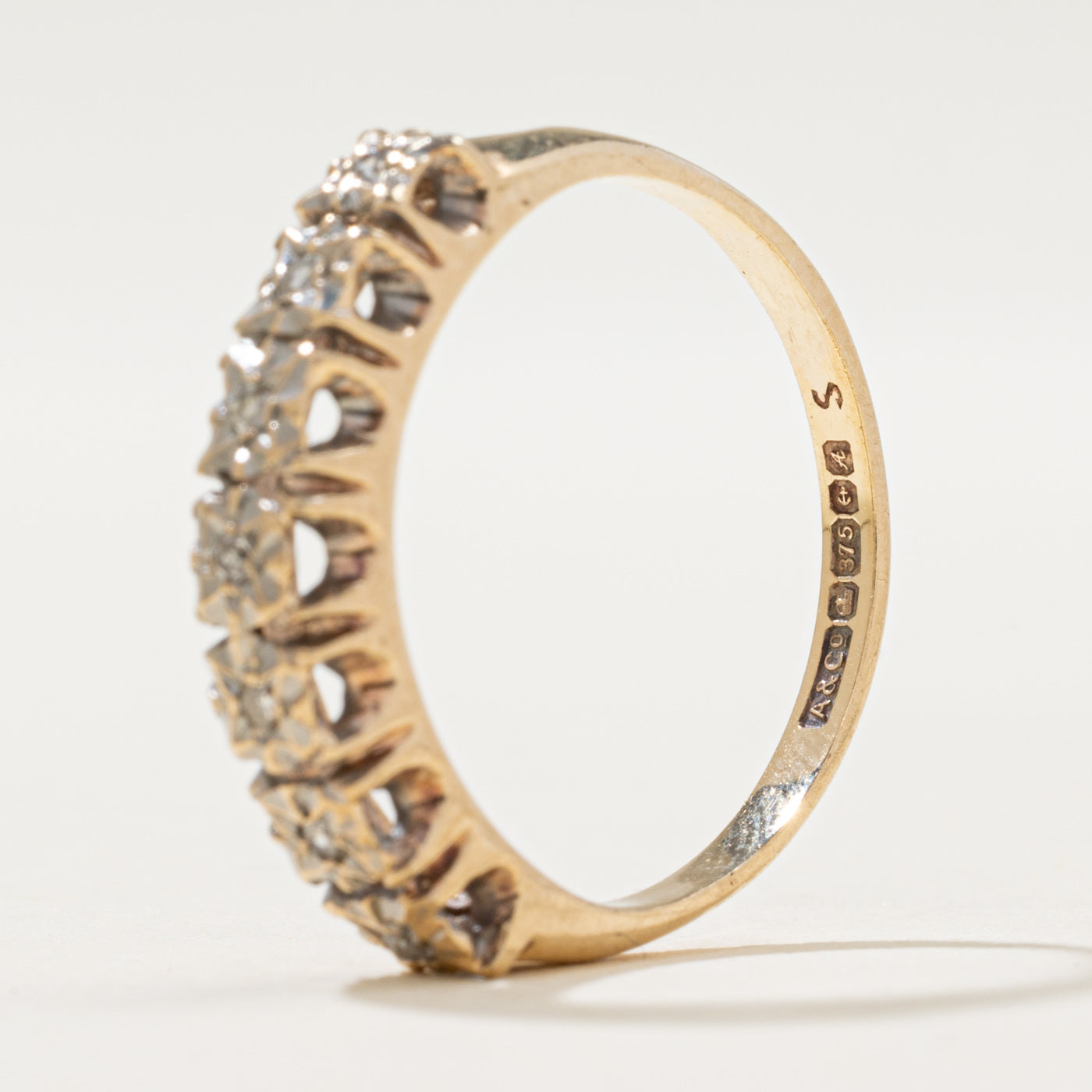 1975 Birmingham Semi Eternity Diamond Ring | 0.05ctw | SZ 7.25