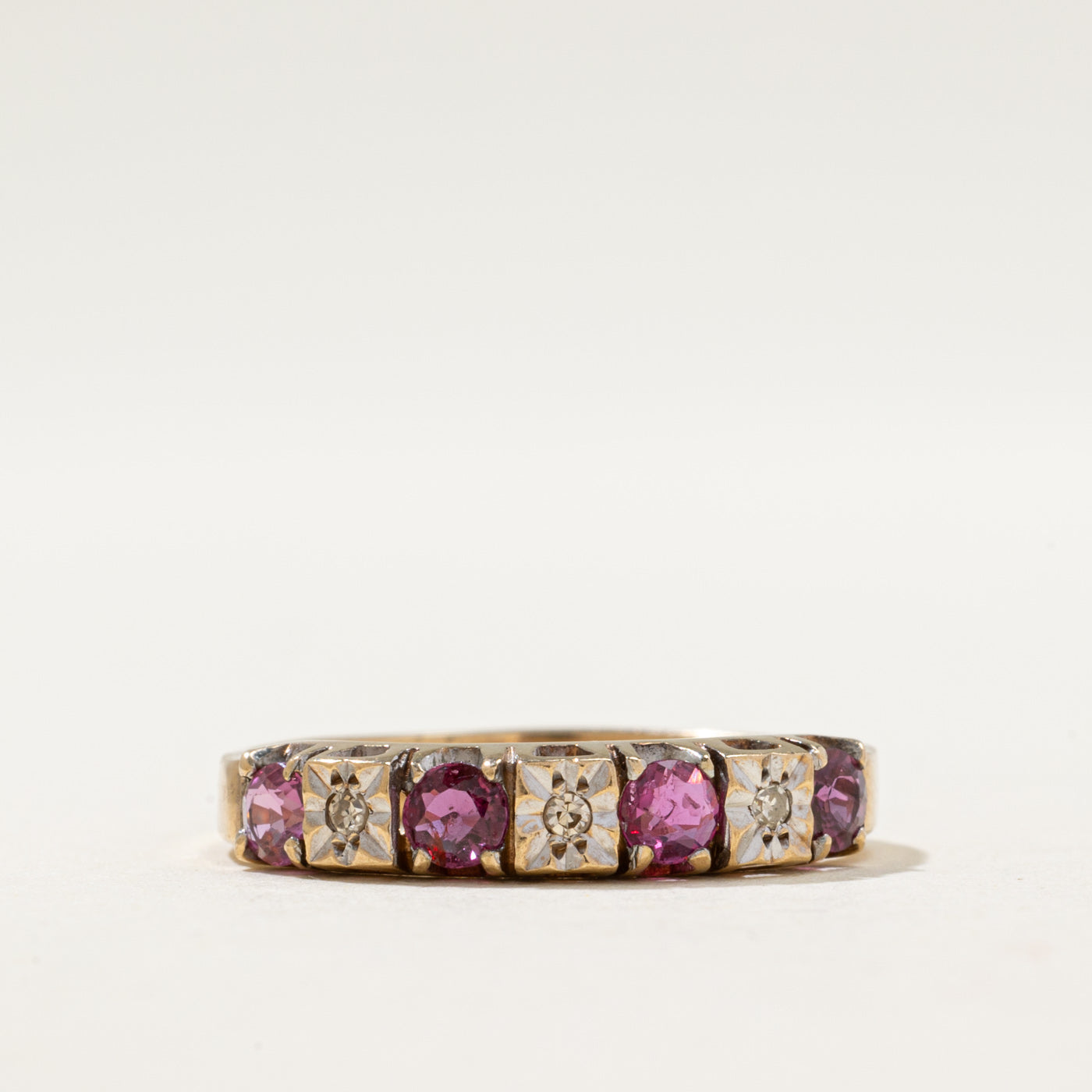 1978 Birmingham Ruby & Diamond Ring | 0.44ctw, 0.02ctw | SZ 8.25
