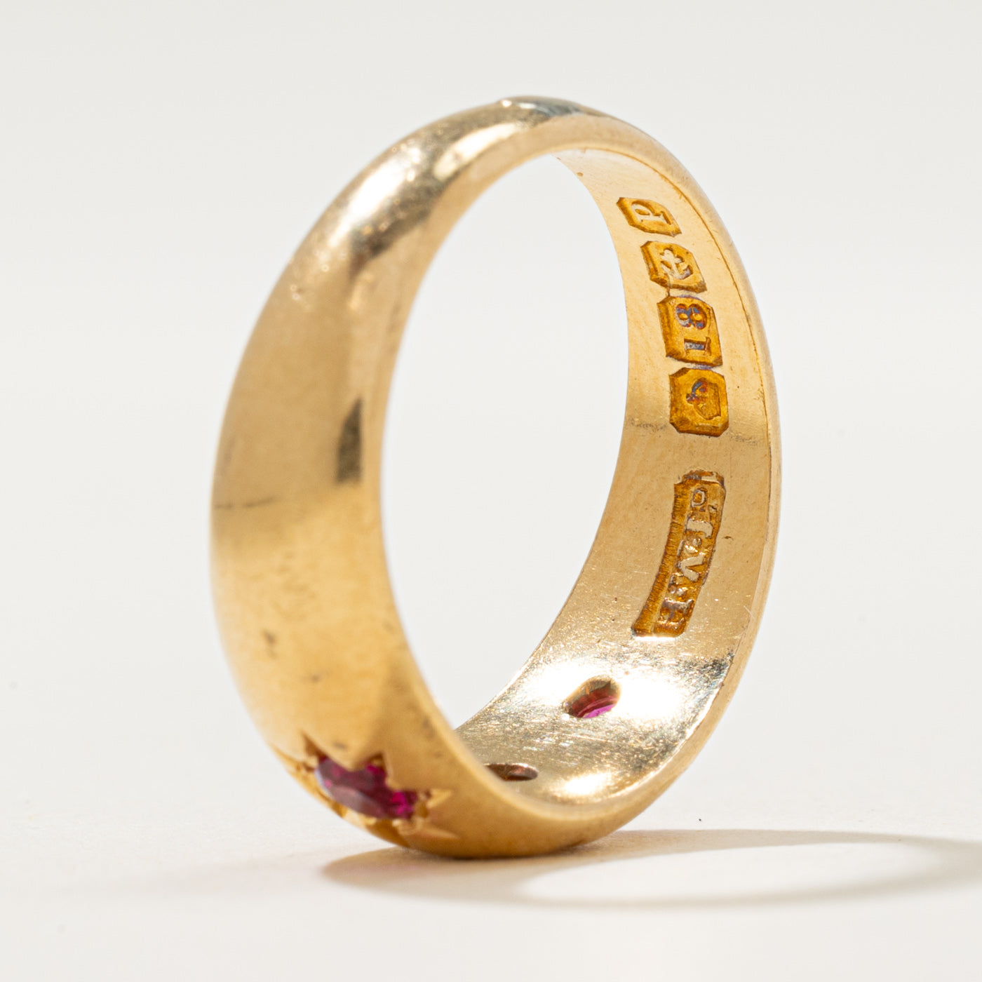 Bague Birmingham Star de 1914 sertie de rubis et de diamants | 0,20 ct au total, 0,06 ct | Taille 6