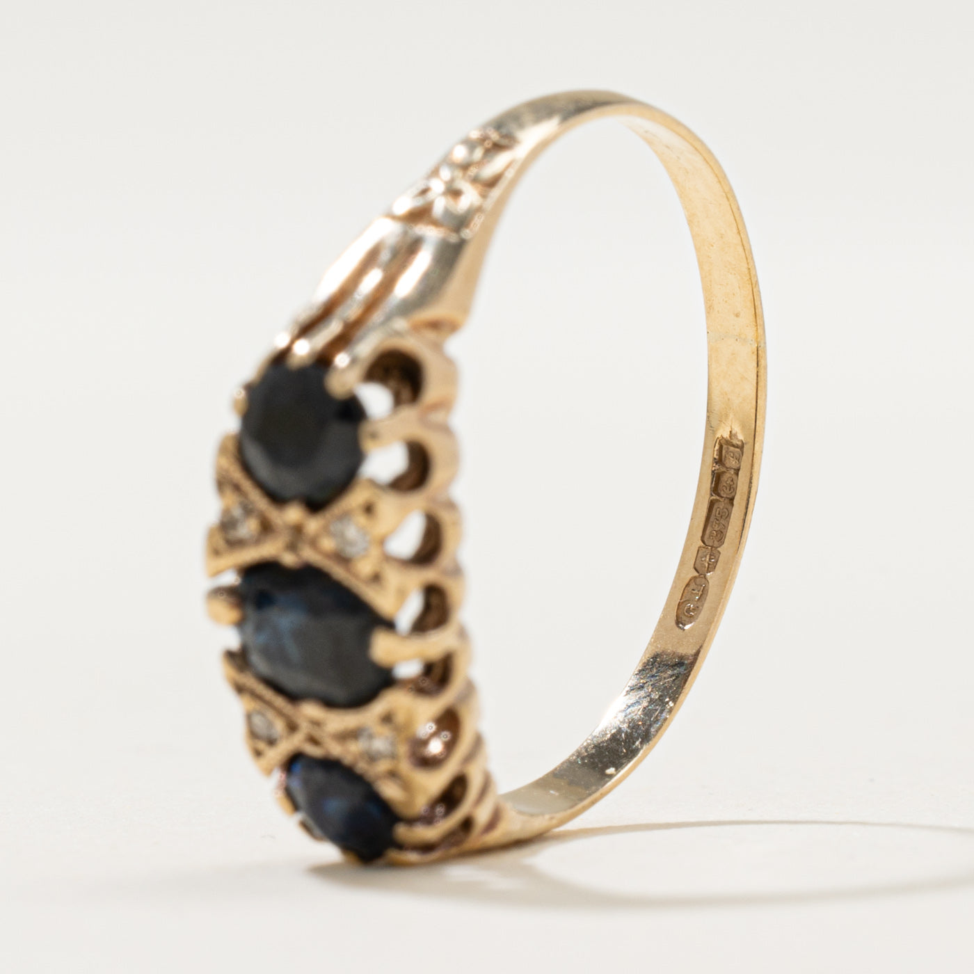 1985 Birmingham Sapphire & Diamond Ring | 0.60ctw, 0.02ctw | SZ 7