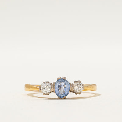 1861 Victorian London Sapphire & Diamond Ring | 0.46ct, 0.17ctw | SZ 7.25