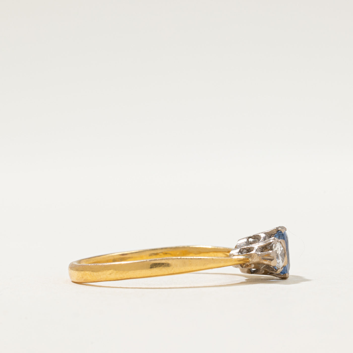 1861 Victorian London Sapphire & Diamond Ring | 0.46ct, 0.17ctw | SZ 7.25