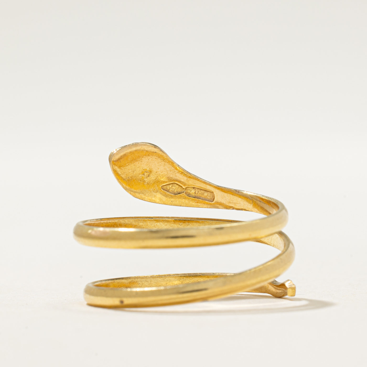 Italian Garnet Snake Ring | 0.14ct | SZ 6.75